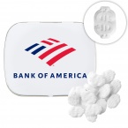 Domed Tin with Dollar Sign Shaped Mints