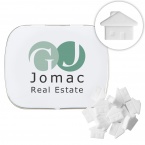 Domed Tin with House Shaped Mints