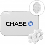 Rectangular Tin with Dollar Sign Shaped Mints