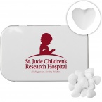 Rectangular Tin with Heart Shaped Mints