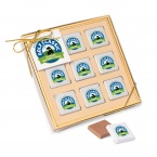 Nine Piece Chocolate Foiled Square Gift Box-Full Color