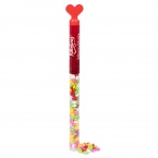 Heart Topper Candy Tube With Rainbow Hearts Candy