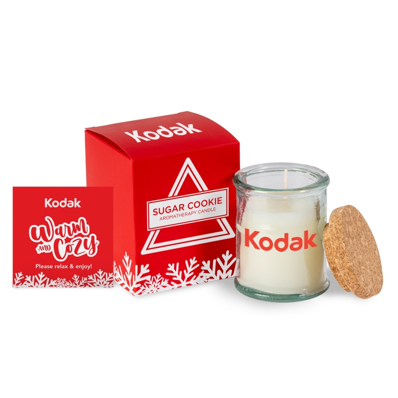 Aromatherapy Candle Jar with Cork Lid in Soft Touch Gift Box