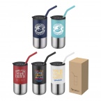 16 oz. Double Wall Tumbler with Straw