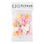 Small Header Bags - Imprinted Conversation Hearts