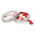 1.5 oz. Color Choice M&M'S&reg; in Silver Tin with Custom Printed Lid