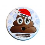 Santa Poop Emojy Tin with Chocolate Mints