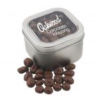 Window Tin with Chocolate Raisins