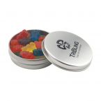 Clever Candy Round Tin with Gummy Bears