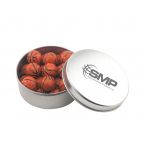 Round Tin with Chocolate Basketballs