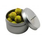 Round Tin with Chocolate Tennis Balls