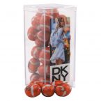 Large Acrylic Box with Chocolate Footballs