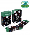 ACE Golf Themed Socks in Flip Top Box