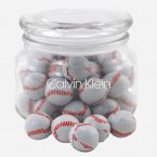 Jar with Chocolate Baseballs