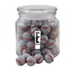 Jar with Chocolate Baseballs