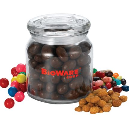 3 3/4" Round Glass Jar with Candy Fills