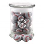 Jar with Chocolate Baseballs