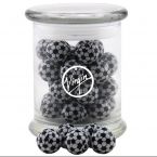 Jar with Chocolate Soccer Balls