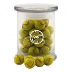 Jar with Chocolate Tennis Balls