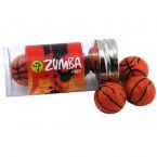 Tube with Chocolate Basketballs