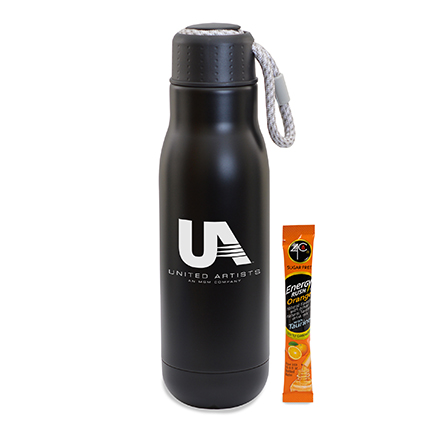 16 Oz Matte Bottle W/ Bungee Lid And Energy Mix