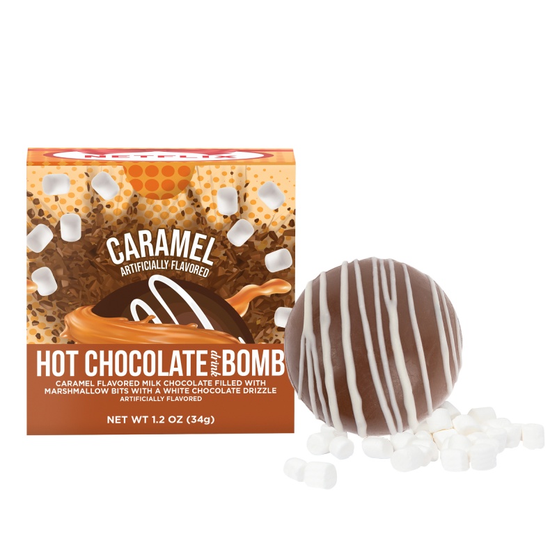 Hot Chocolate Bomb Caramel Flavor in Full Color Box