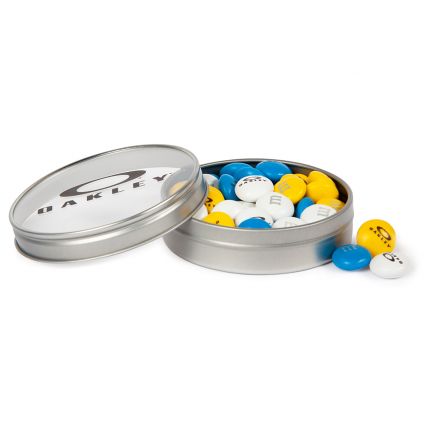 1.5 oz. Personalized M&M'S&reg; in Silver Tin with Custom Lid