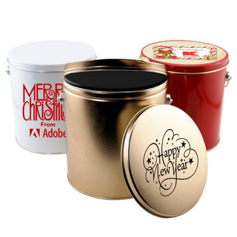 NC Custom Empty 1 Gallon Gift Tin. Supplied By Chocolate Inn